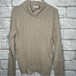 Liz & Co Beige‎ Tan Sweater Womens Size Large